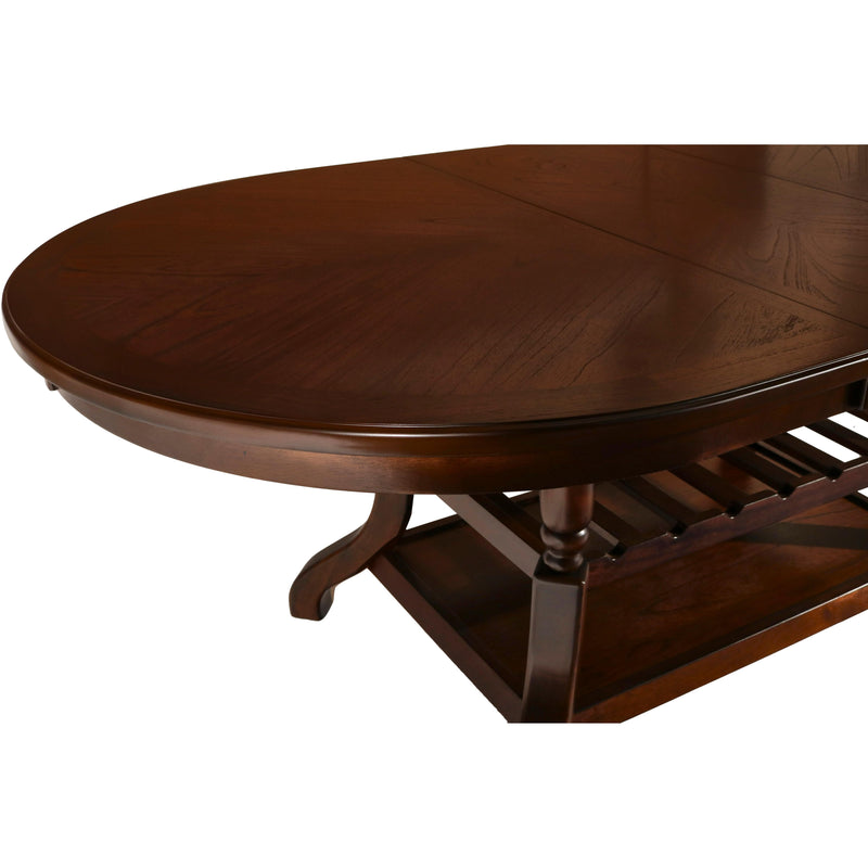 New Classic Furniture Oval Bixby Dining Table with Pedestal Base D2541-10 IMAGE 2