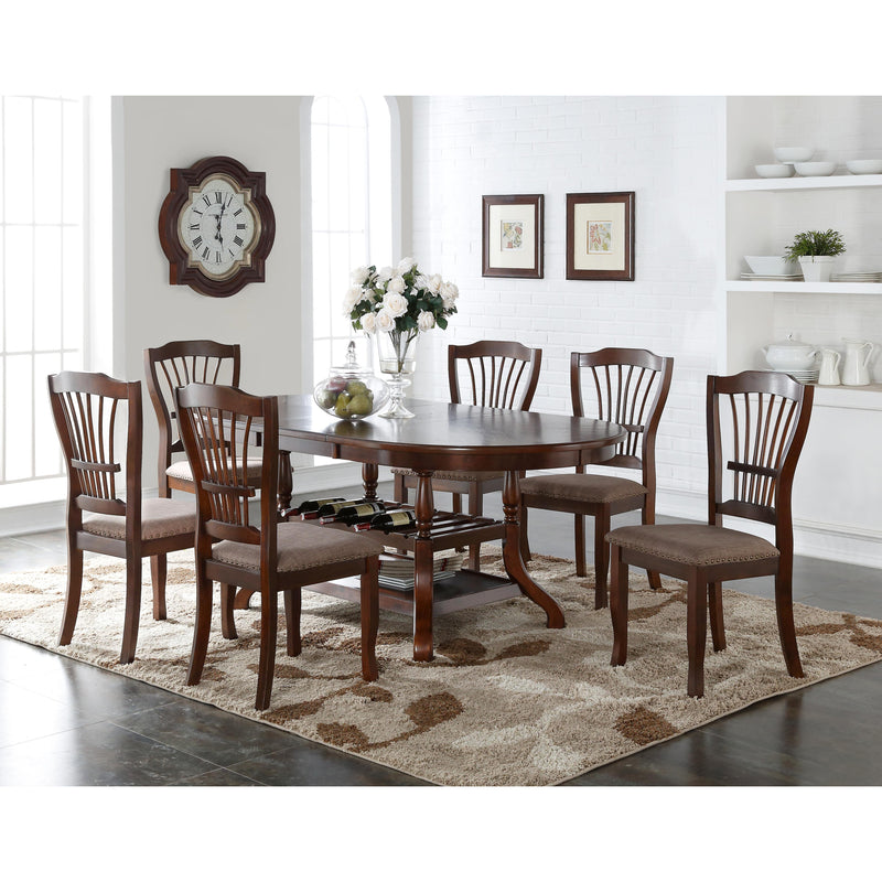 New Classic Furniture Oval Bixby Dining Table with Pedestal Base D2541-10 IMAGE 5