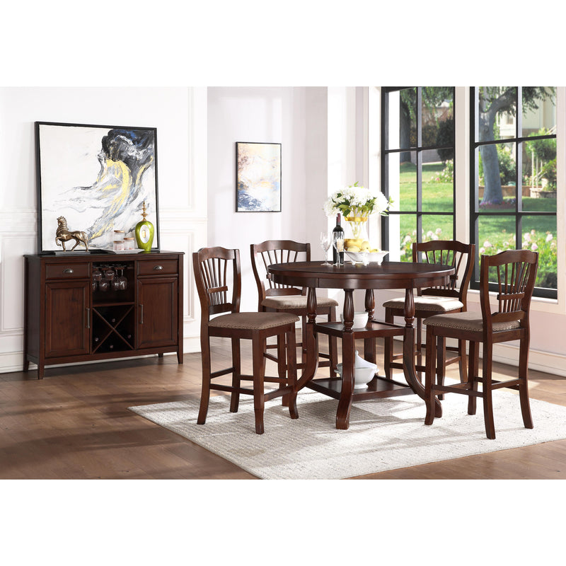 New Classic Furniture Round Bixby Counter Height Dining Table with Pedestal Base D2541-12 IMAGE 6