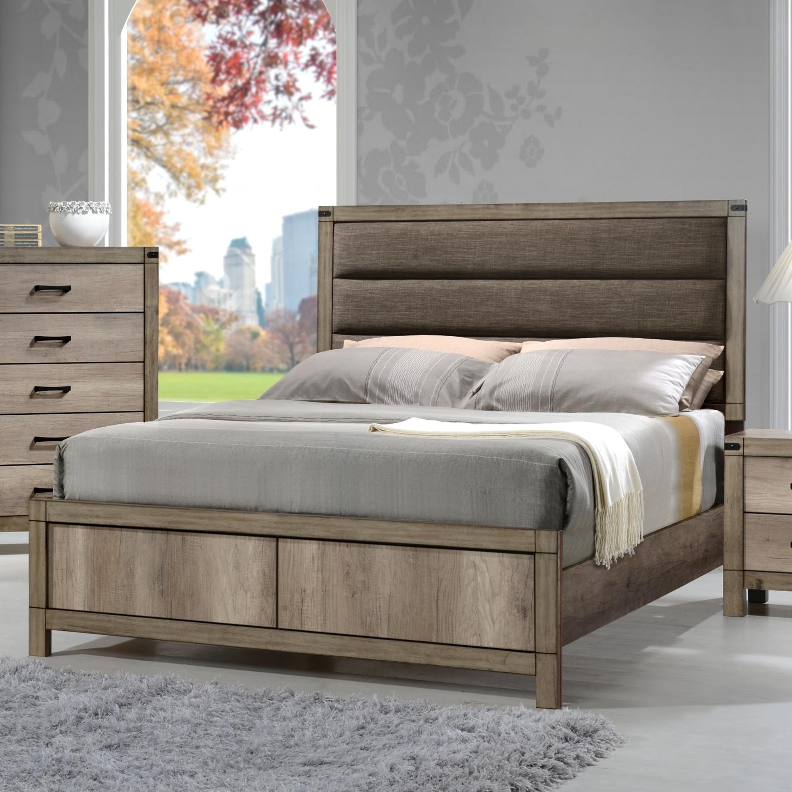 Crown Mark Matteo Queen Bed B3200-Q-HBFB/B3200-KQ-RAIL