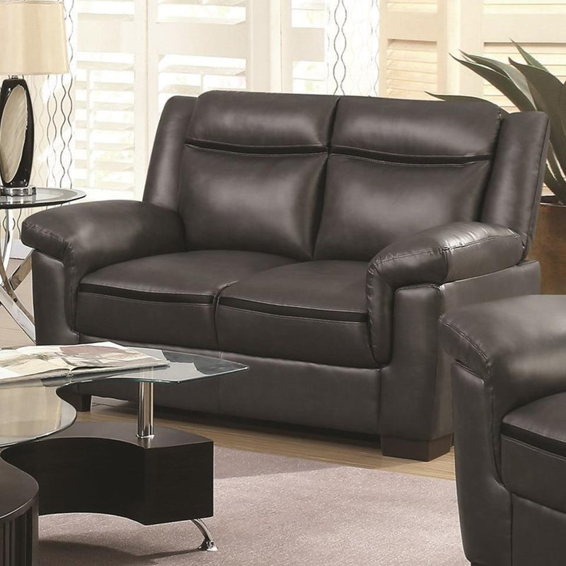 Coaster Furniture Arabella Stationary Leatherette Loveseat 506592 IMAGE 1