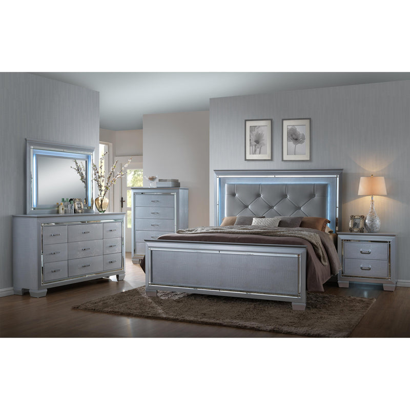 Crown Mark Lillian Queen Upholstered Panel Bed B7100-Q-HB/B7100-Q-FB/B7100-KQ-RAIL IMAGE 2