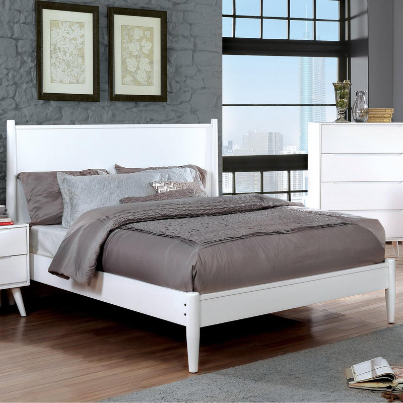 Furniture of America Lennart II King Panel Bed CM7386WH-EK-BED IMAGE 1