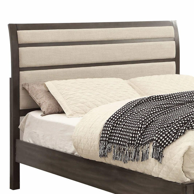 Furniture of America Berenice California King Upholstered Platform Bed CM7580GY-CK-BED IMAGE 2