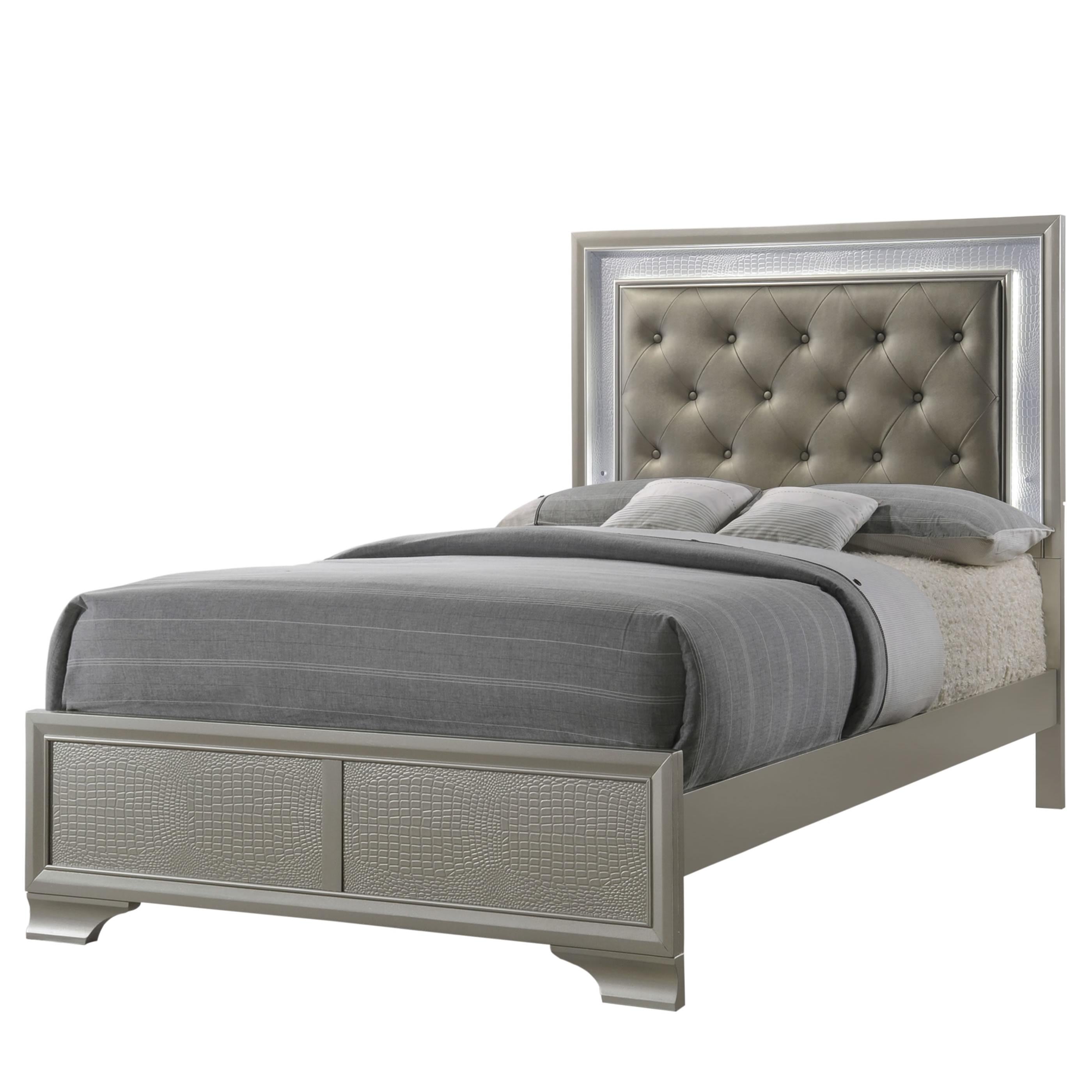 Crown Mark Lyssa Full Upholstered Bed B4300-F-HBFB/B4300-FT-RAIL