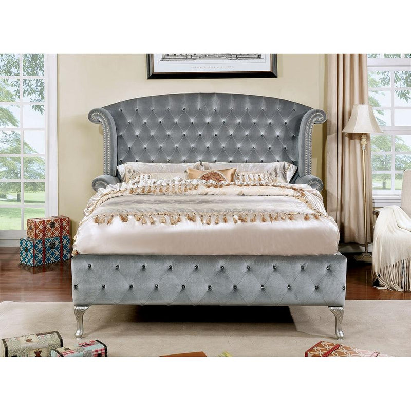 Furniture of America Alzir Queen Upholstered Platform Bed CM7150Q-BED IMAGE 2