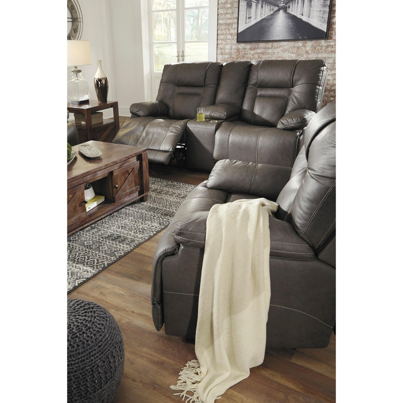 Signature Design by Ashley Wurstrow Power Reclining Leather Match Loveseat U5460218 IMAGE 13