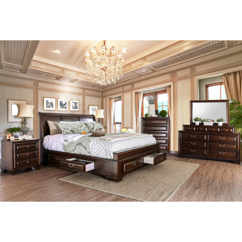 Furniture of America Brandt King Sleigh Bed with Storage CM7302CH-EK-BED IMAGE 3