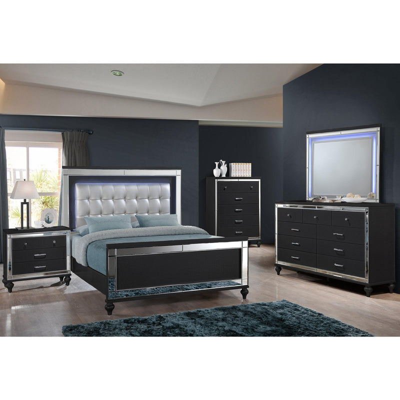 New Classic Furniture Valentino Black 9-Drawer Dresser BA9698B-050 IMAGE 2