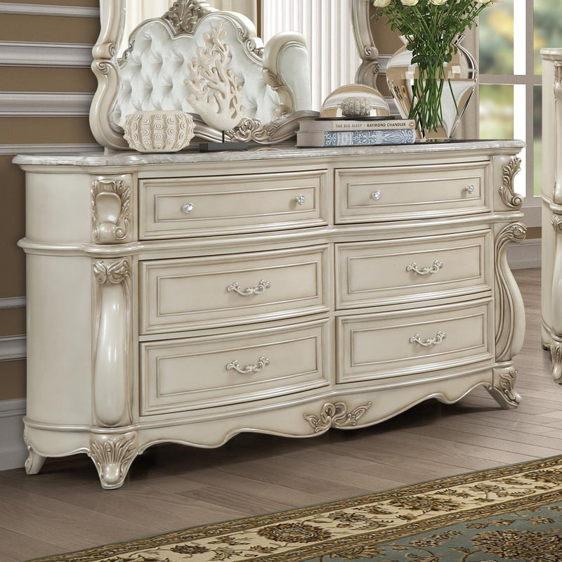 New Classic Furniture Monique Pearl 6-Drawer Dresser B992-050M IMAGE 1