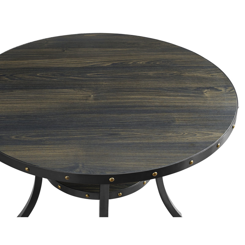 New Classic Furniture Round Crispin Dining Table with Pedestal Base D162-DT-SMK IMAGE 2