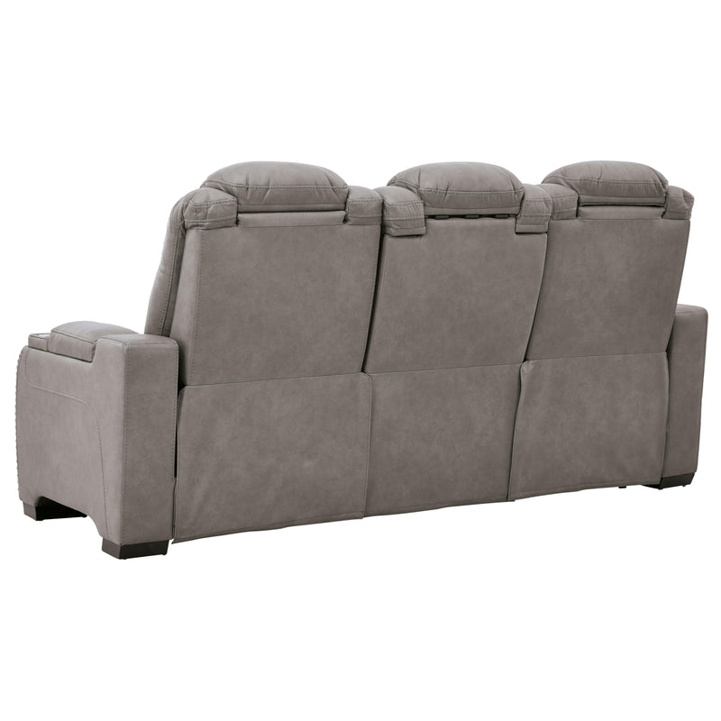 Signature Design by Ashley The Man-Den Power Reclining Leather Match Sofa U8530515 IMAGE 5