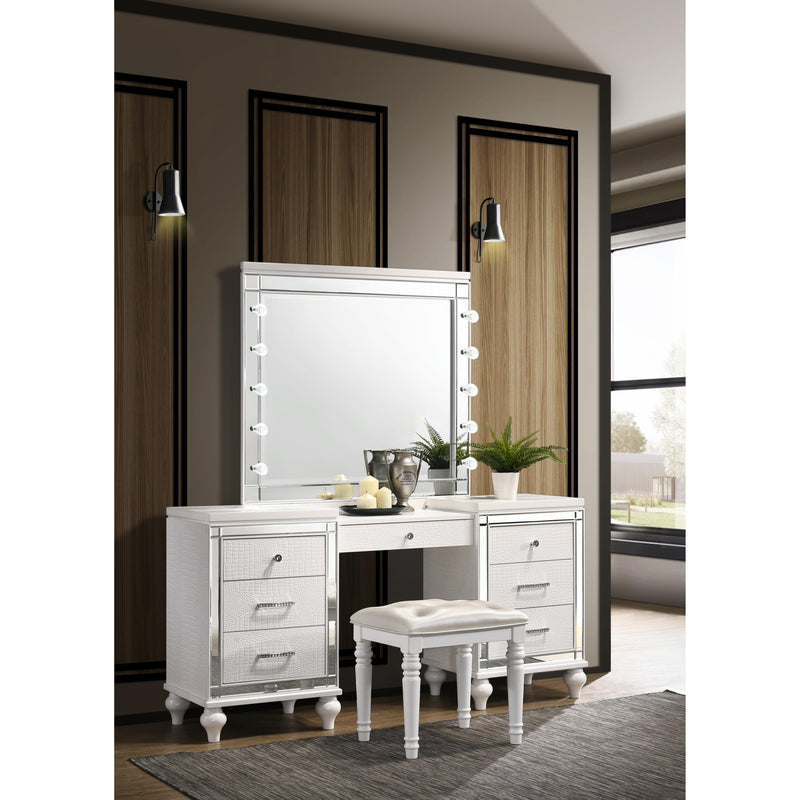 New Classic Furniture Valentino 7-Drawer Vanity Table BA9698W-090 IMAGE 2