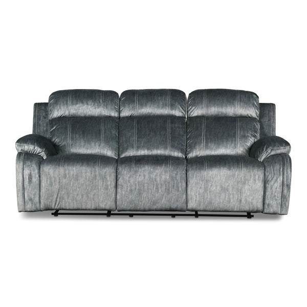 New Classic Furniture Tango Power Reclining Fabric and Leather Look Sofa U396-30P1-SHW IMAGE 1