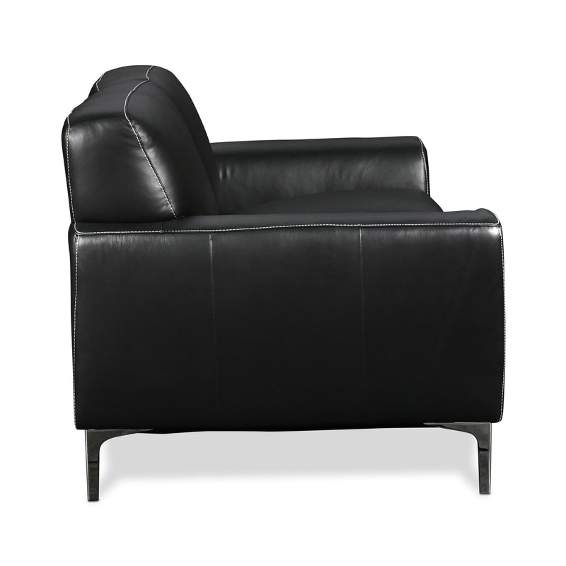 New Classic Furniture Carrara Stationary Leather Loveseat L986-20-BLK IMAGE 4