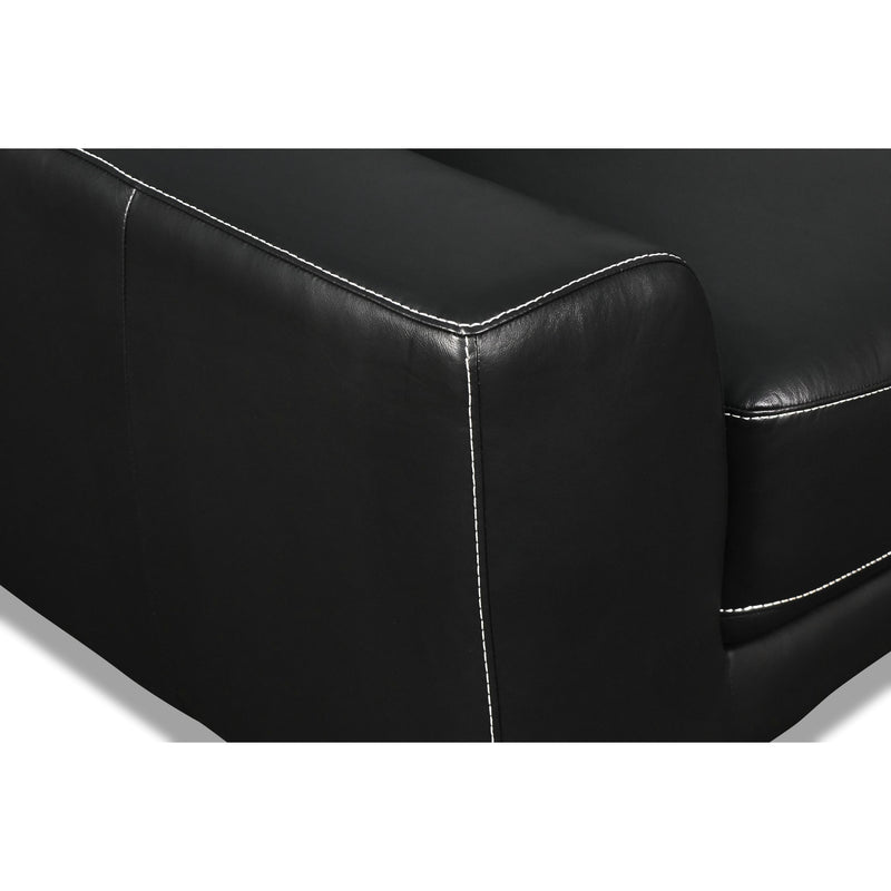 New Classic Furniture Carrara Stationary Leather Loveseat L986-20-BLK IMAGE 5