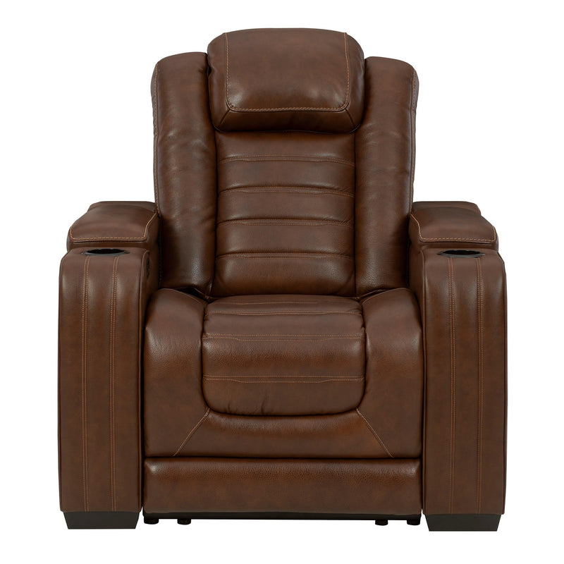 Signature Design by Ashley Backtrack Power Leather Match Recliner U2800413 IMAGE 3