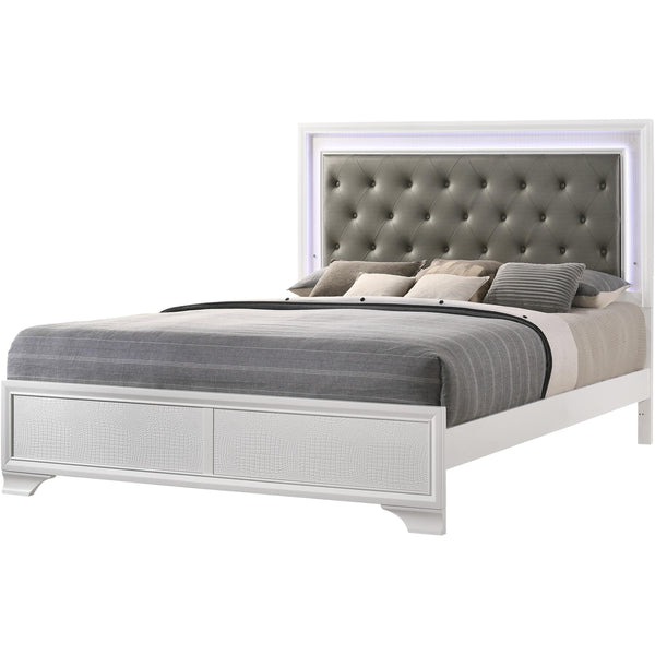 Crown Mark Lyssa King Upholstered Platform Bed B4310-K-HBFB/B4310-KQ-RAIL IMAGE 1