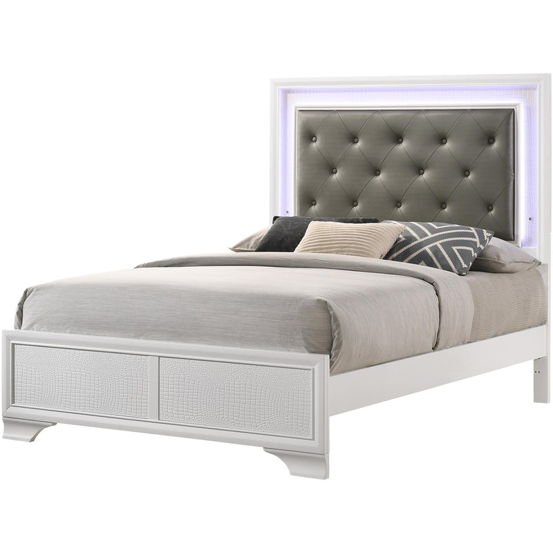 Crown Mark Lyssa Full Upholstered Platform Bed B4310-F-HBFB/B4310-FT-RAIL IMAGE 1