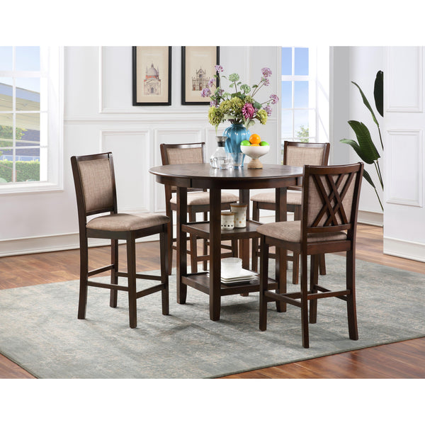 New Classic Furniture Amy 5 pc Counter Height Dinette D3651-52S-CHY IMAGE 1