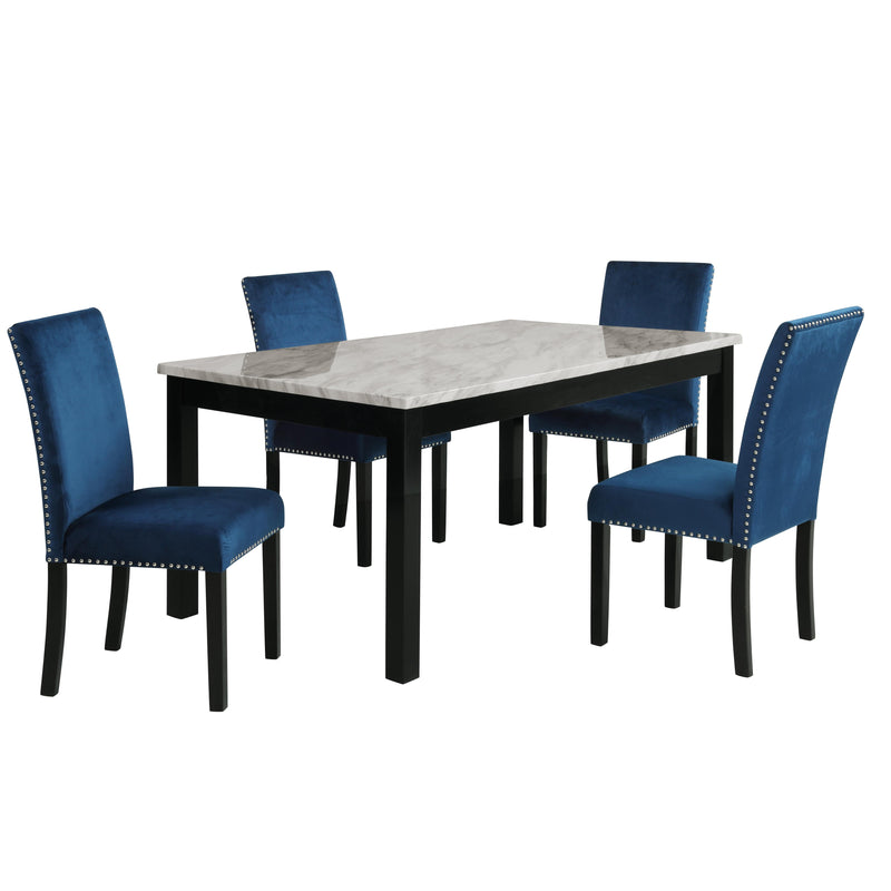 New Classic Furniture Round Celeste Dining Table with Marble Top D400-10 IMAGE 6