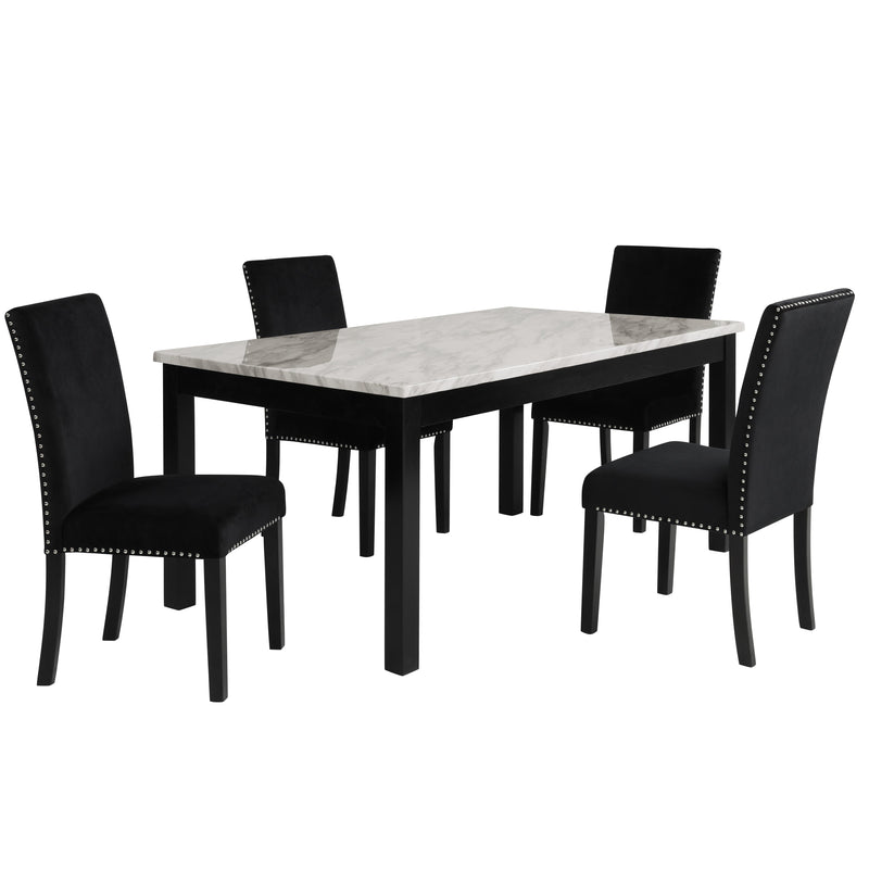 New Classic Furniture Round Celeste Dining Table with Marble Top D400-10 IMAGE 7