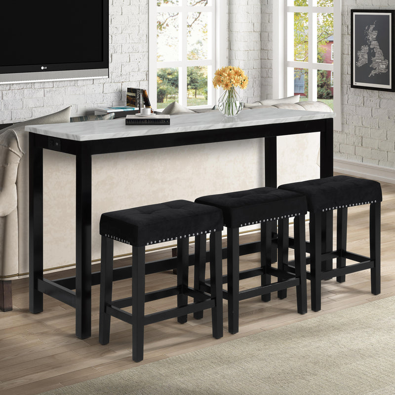 New Classic Furniture Celeste 4 pc Counter Height Dinette D400-B3S-BLK IMAGE 8