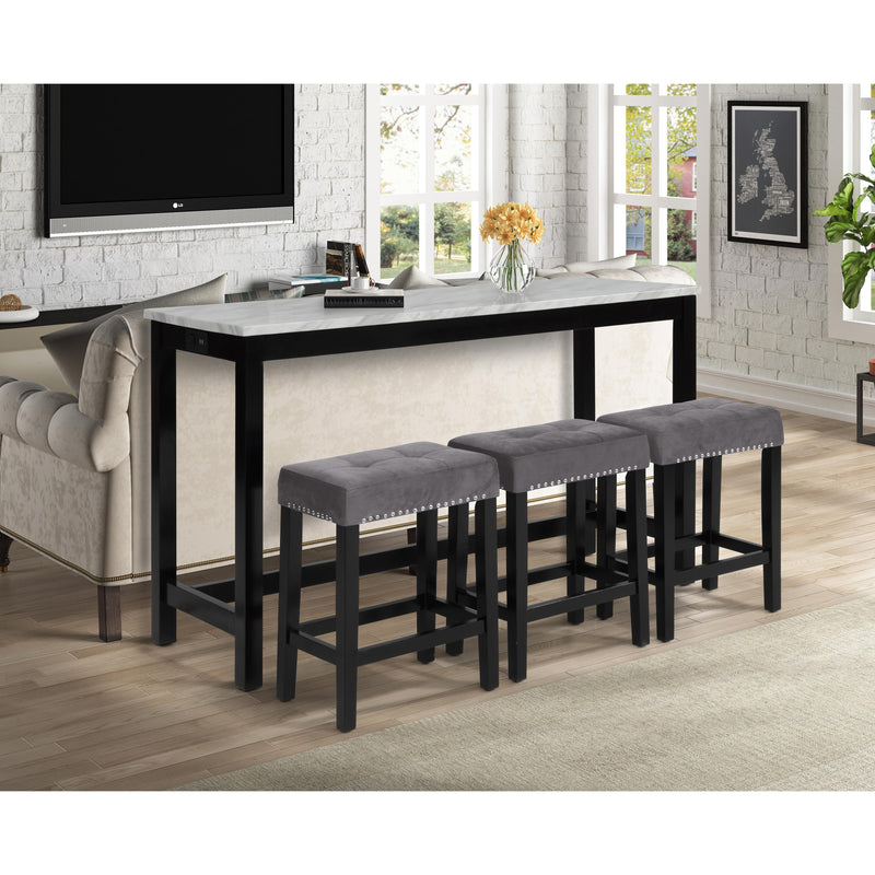 New Classic Furniture Celeste 4 pc Counter Height Dinette D400-B3S-GRY IMAGE 8