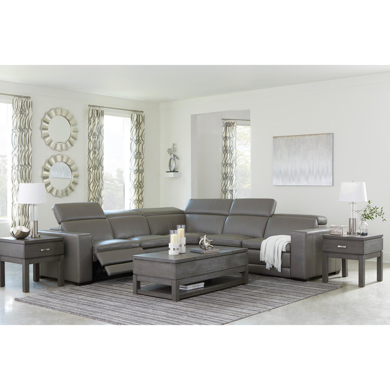 Signature Design by Ashley Texline Power Reclining Leather Match 6 pc Sectional U5960322/U5960346/U5960377/U5960346/U5960321/U5960323 IMAGE 5