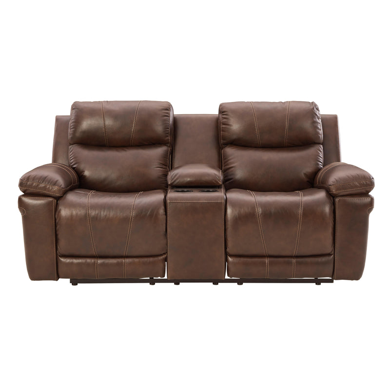 Signature Design by Ashley Edmar Power Reclining Leather Match Loveseat U6480518 IMAGE 2