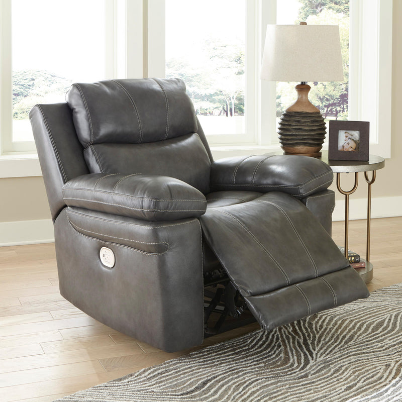 Signature Design by Ashley Edmar Power Leather Match Recliner U6480613 IMAGE 7