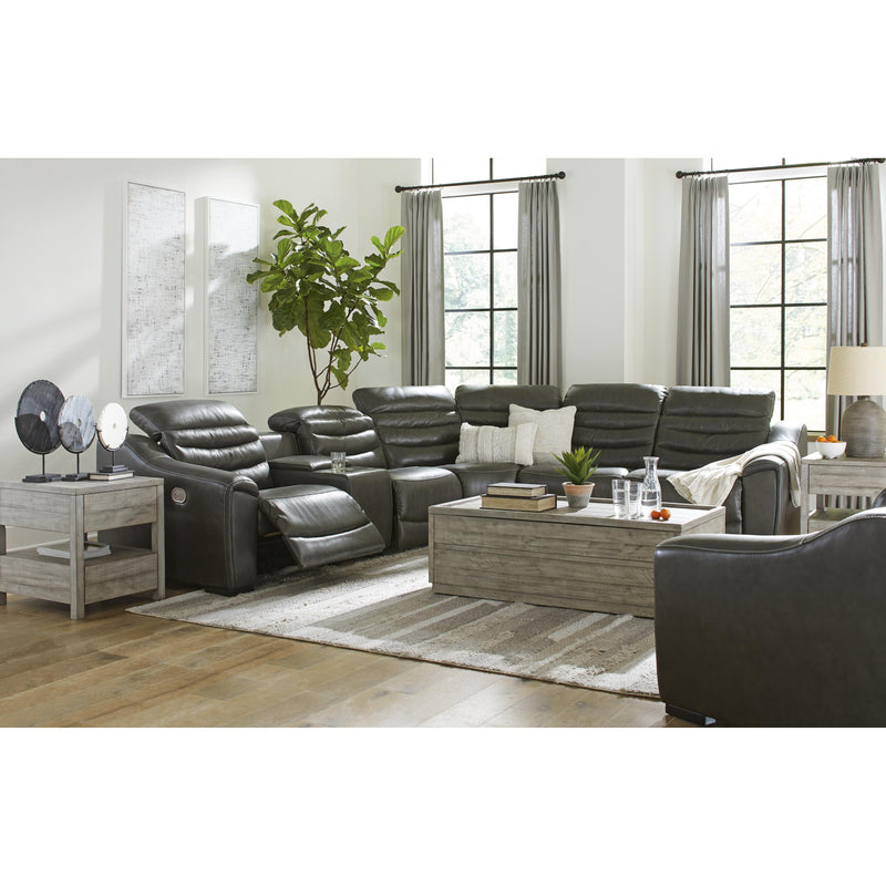 Signature Design by Ashley Center Line Power Reclining Leather Look 6 pc Sectional U6340458/U6340457/U6340431/U6340477/U6340446/U6340462 IMAGE 8