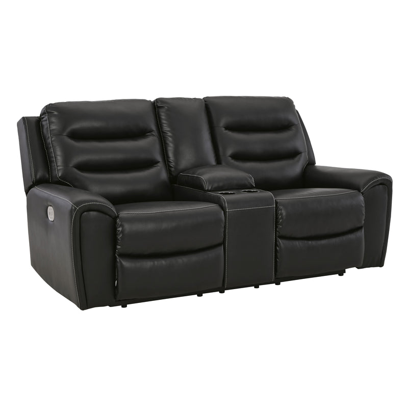 Signature Design by Ashley Warlin Power Reclining Leather Look Loveseat 6110518 IMAGE 1