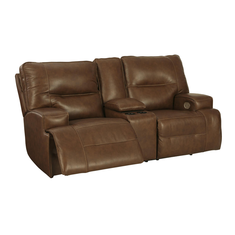 Signature Design by Ashley Francesca Power Reclining Leather Match Loveseat U2570518 IMAGE 2