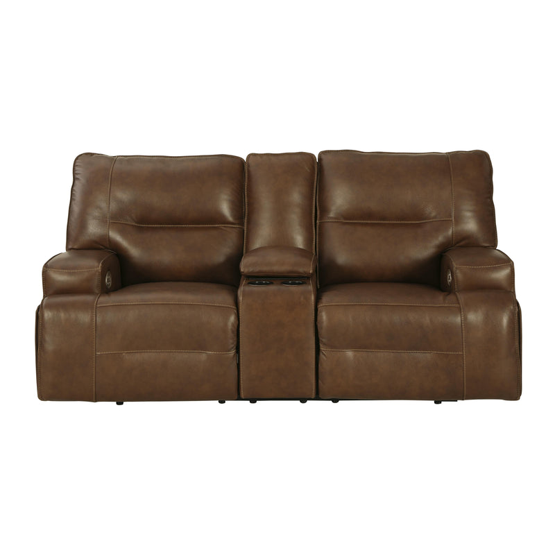 Signature Design by Ashley Francesca Power Reclining Leather Match Loveseat U2570518 IMAGE 3