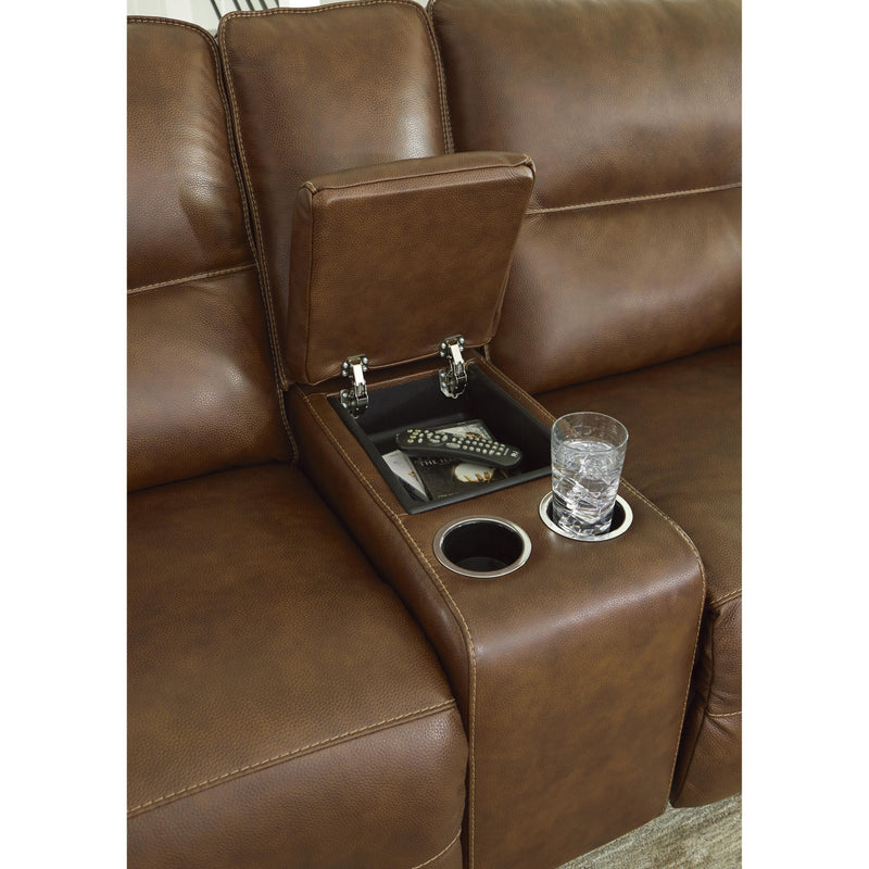 Signature Design by Ashley Francesca Power Reclining Leather Match Loveseat U2570518 IMAGE 7