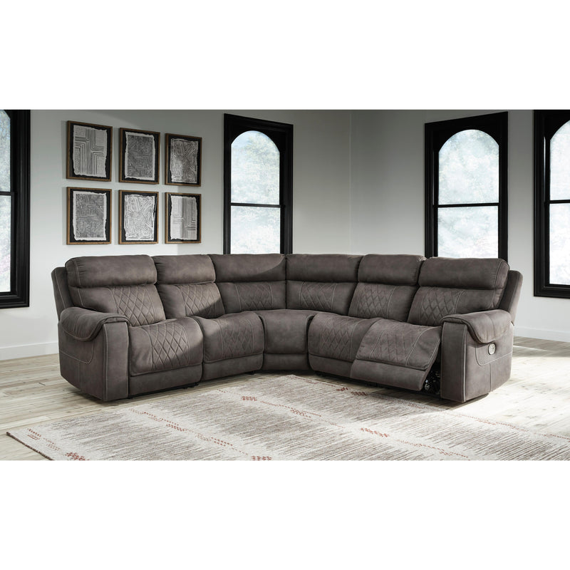 Signature Design by Ashley Hoopster Power Reclining Leather Look 5 pc Sectional 2370358/2370346/2370377/2370331/2370362 IMAGE 3