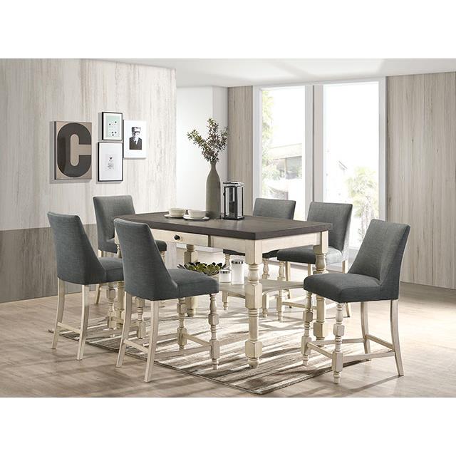 Furniture of America Plymouth Counter Height Dining Table CM3979PT IMAGE 4