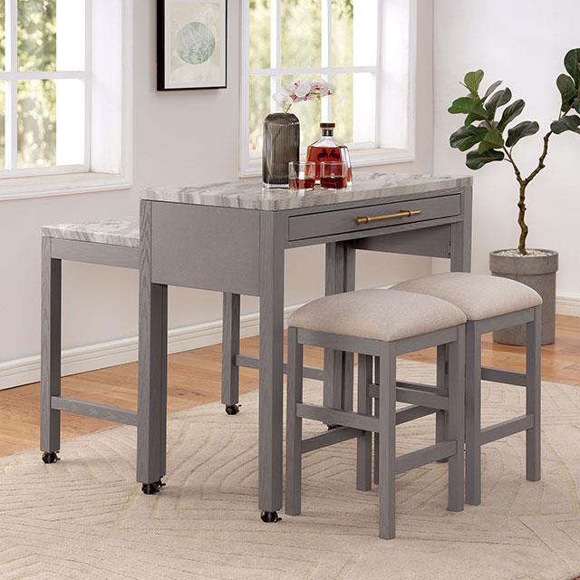 Furniture of America Whitehall Counter Height Dining Table FOA3544LG-PT IMAGE 2