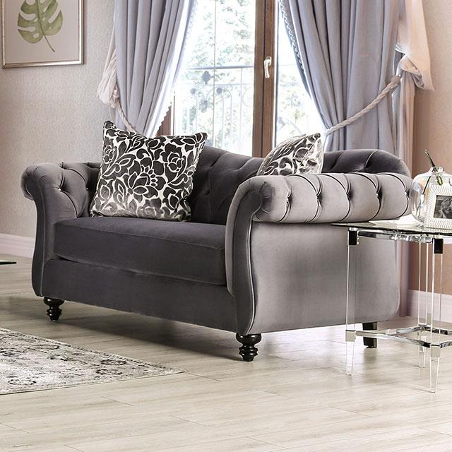 Furniture of America Antoinette Stationary Fabric Loveseat SM2229-LV IMAGE 1