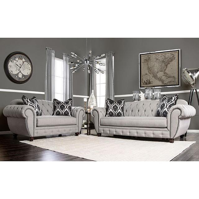 Furniture of America Viviana Stationary Fabric Sofa SM2291-SF IMAGE 2