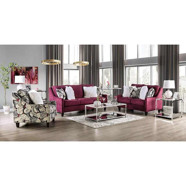 Furniture of America Jillian Stationary Fabric Loveseat SM8016-LV IMAGE 2