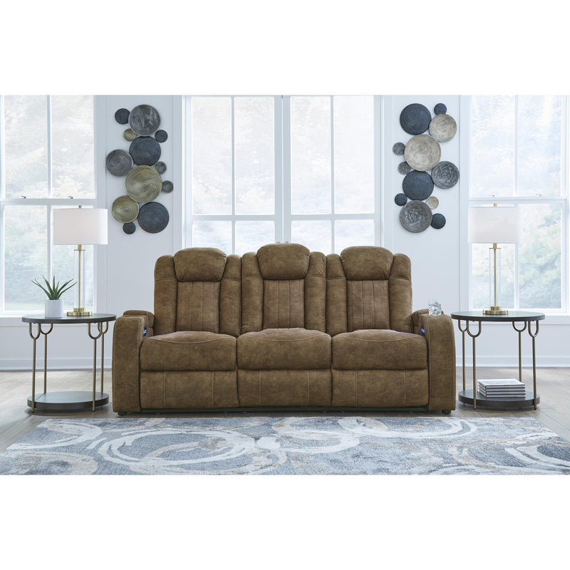 Signature Design by Ashley Wolfridge Power Reclining Leather Look Sofa 6070315 IMAGE 6