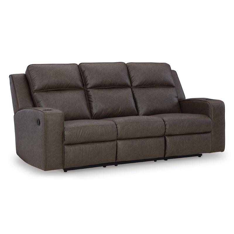 Signature Design by Ashley Lavenhorne Reclining Leather Look Sofa 6330689 IMAGE 1