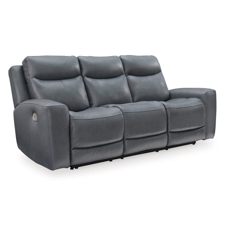 Signature Design by Ashley Mindanao Power Reclining Leather Match Sofa U5950415 IMAGE 1