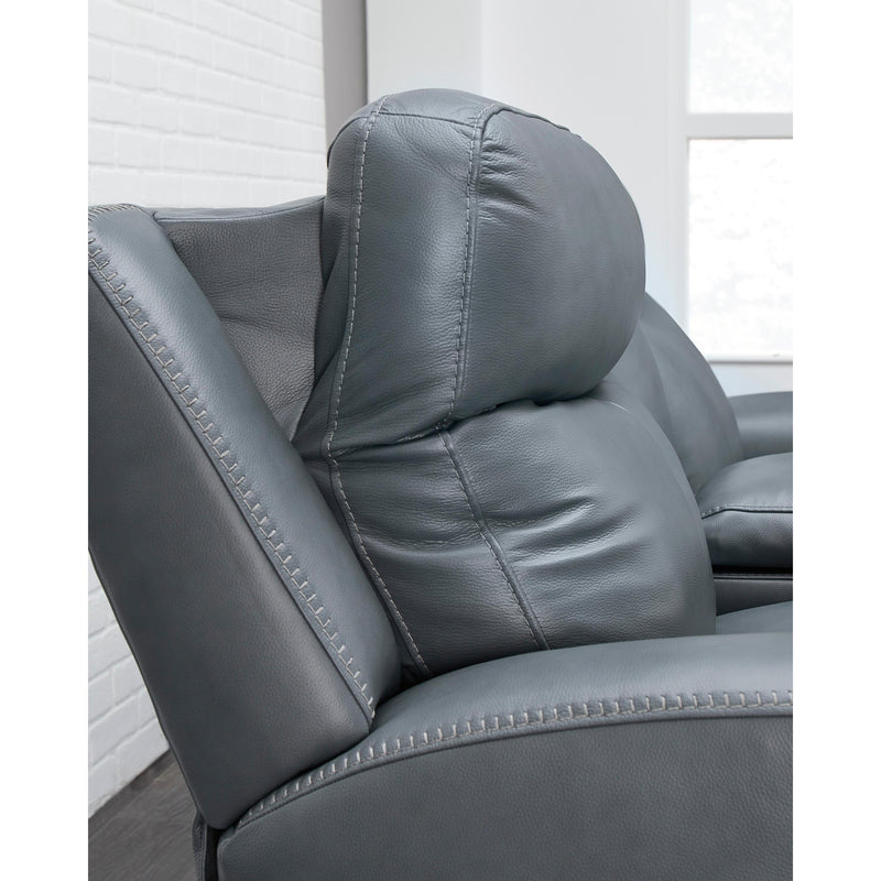 Signature Design by Ashley Mindanao Power Reclining Leather Match Loveseat U5950418 IMAGE 10