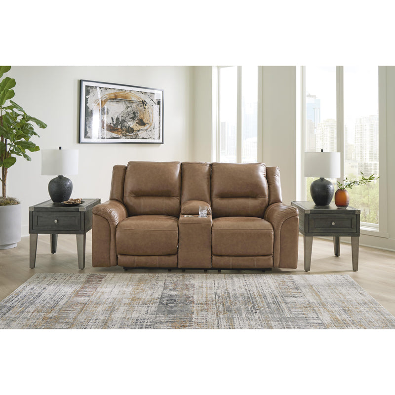 Signature Design by Ashley Trasimeno Power Reclining Leather Match Loveseat U8281518 IMAGE 6