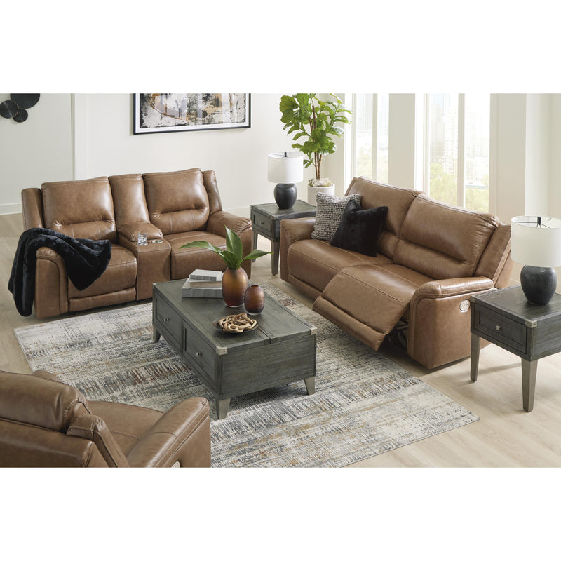 Signature Design by Ashley Trasimeno Power Reclining Leather Match Sofa U8281547 IMAGE 11