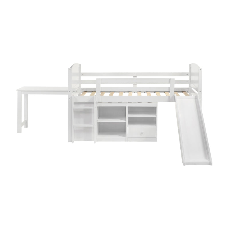 Coaster Furniture Millie 400330T Twin Workstation Loft Bed - White IMAGE 3