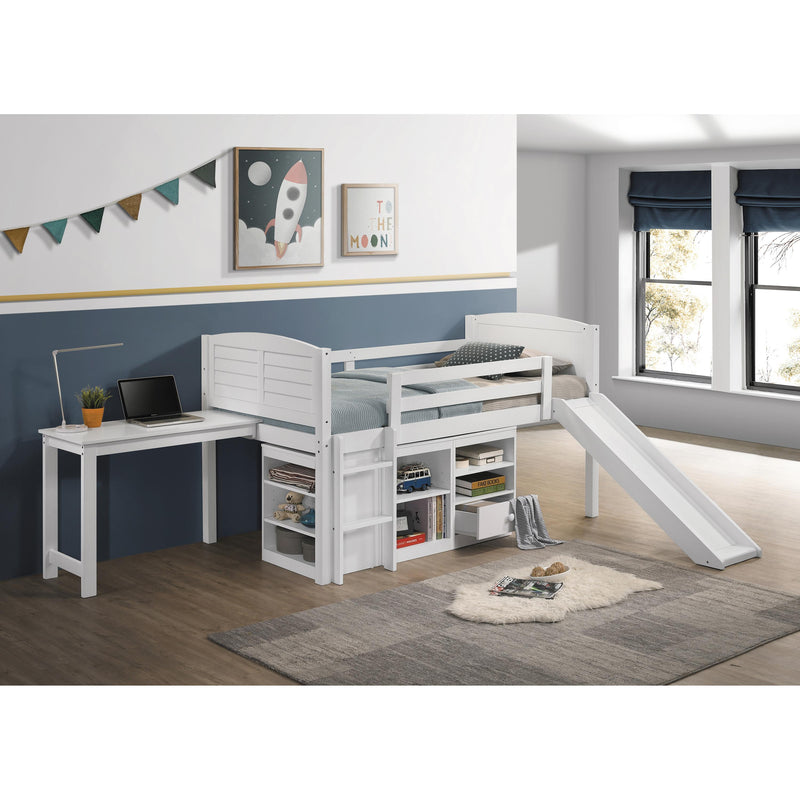 Coaster Furniture Millie 400330T Twin Workstation Loft Bed - White IMAGE 5